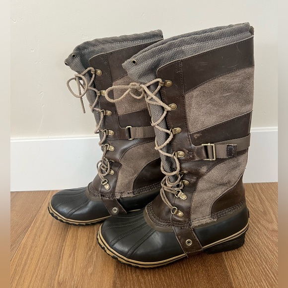 Sorel Conquest Carly Leather Waterproof Winter Boots W Size 9.5 - Picture 3 of 8